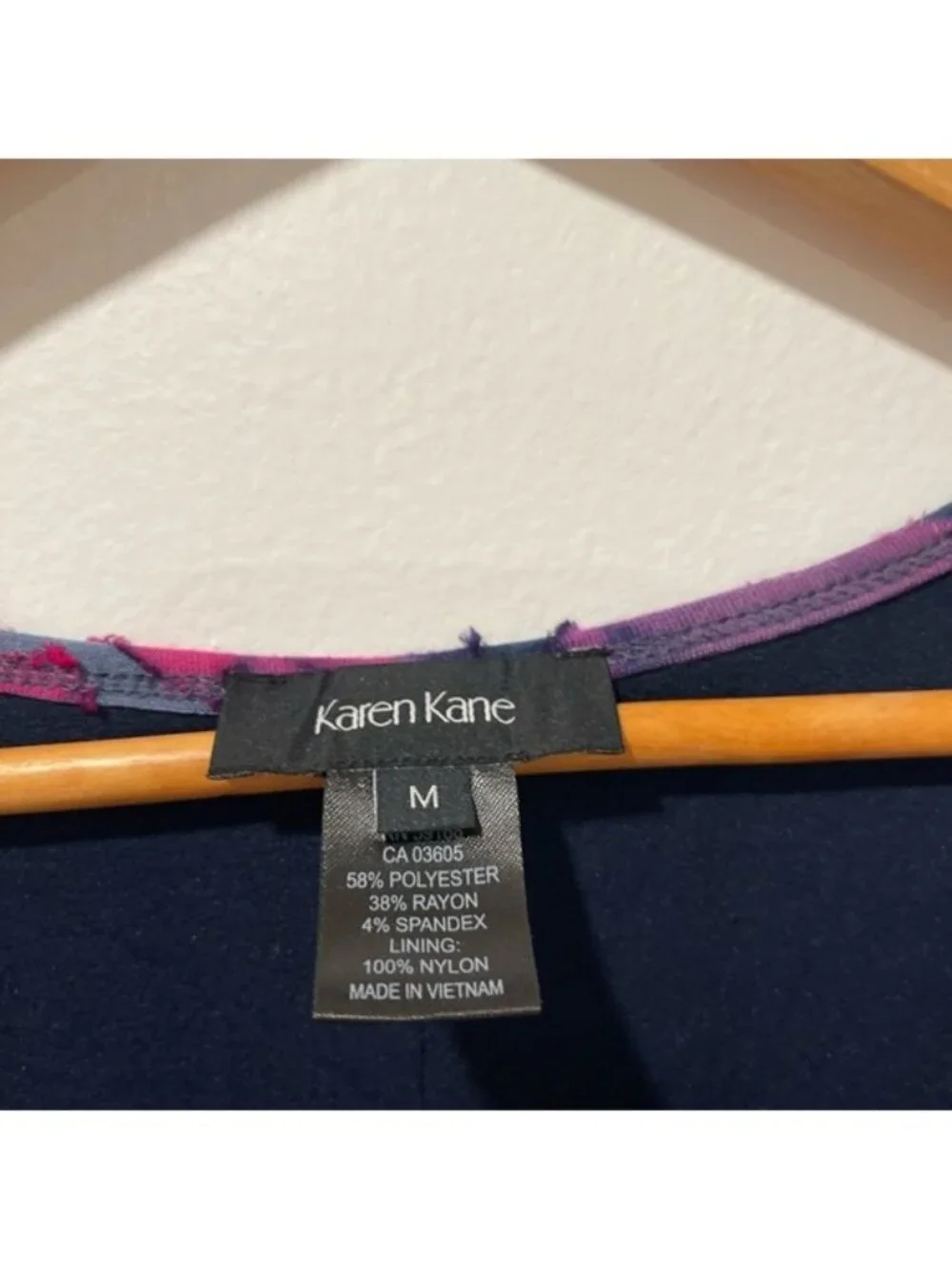 Karen‎ Kane Navy and Purple Dress - Picture 3 of 3